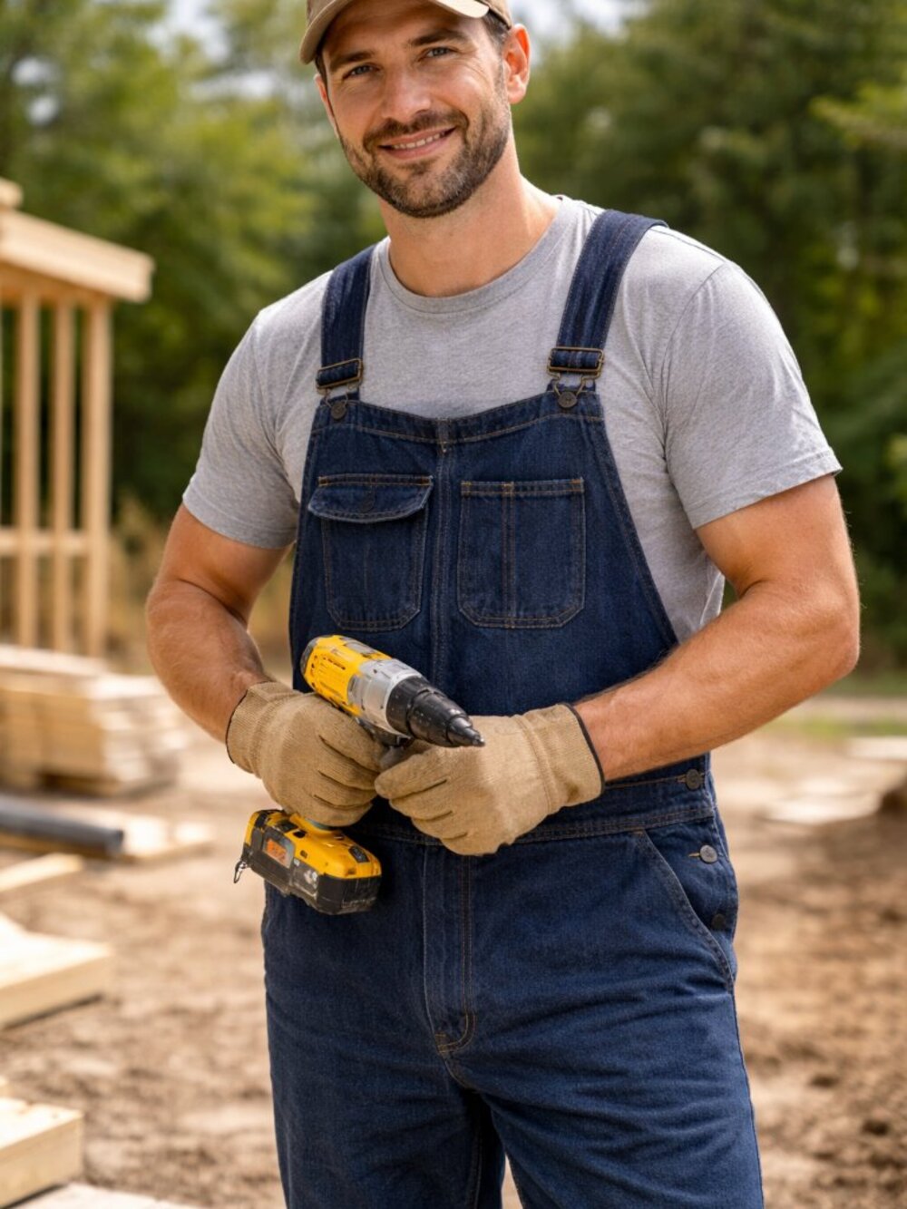 Big Bill Men's Bib Overalls Blue Denim Size 56X50-REG Workwear Carpenter Unlined